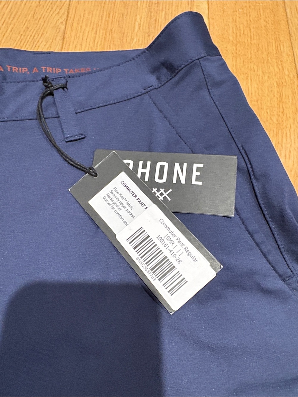 Men's Navy Performance Pants - Rho - Picture 3 of 5